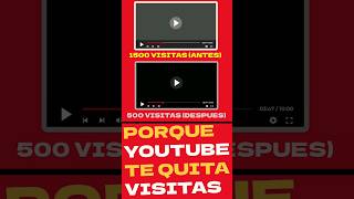 Porque YouTube quita visitas de ttu canal 😲🚨‼️