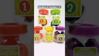 Numbers & Counting 1-5 With Fruits & Vegetables | Educational Videos for Toddlers