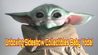 Unboxing the Sideshow Collectibles Life Sized Baby Yoda!