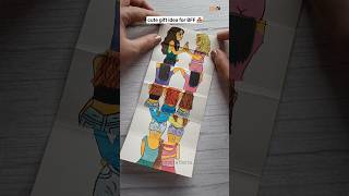 Let's Make a Beautiful BFF Card💗 | Cute gift idea for BFF👩‍❤️‍👩 watch till the end #shorts #ytshort