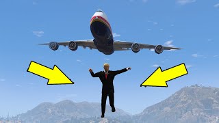 Trump Jumps Out Of Boeing 747 After Engines Explode Emergency Landing  GTA 5