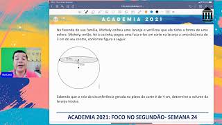 SEGUNDÃO - SEMANA 24 (M2) - Rui Lima - Geometria Espacial: Esfera