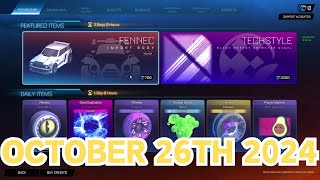 Rocket League ITEM SHOP Daily #25 (26th October 2024) Black Fennec is Back in the Shop!