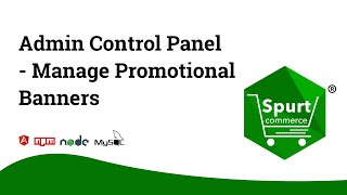 Admin Control Panel - Manage Promotional Banners | Spurtcommerce Marketplace Solution