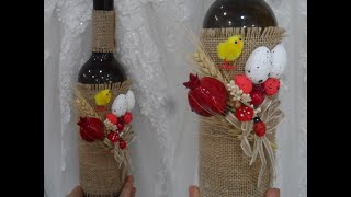 DIY   Wine  bottle for easter/Զատիկի գինու շշի ձեվավորում/Украшение бутылки пасхального вина