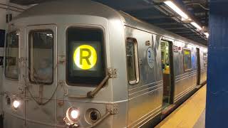 Forest Hills bound R46 R train departing Roosevelt Av