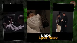 Aesthetic Couples Urdu Lyrics video Editing Tutorial - Inshot Video Editor 🔥