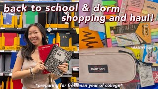 BACK TO SCHOOL supply + dorm shopping haul! preparing for freshman year of college 24: bts szn vlog