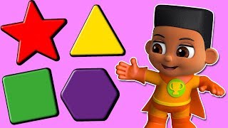 Learn  Shapes  And Numbers With Super Heroes |  Super Geek Heroes - Learning Videos For Kids