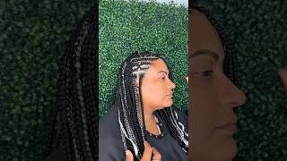 Half feedin half knotless #braid #braids #hairstyle #knotlessbraids #longbraids