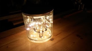 LED lights in a jar.