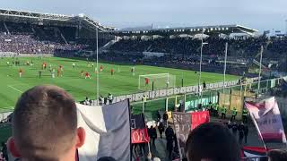 Atalanta - Milan 5-0 settore ospiti curva sud Milano 22/12/19