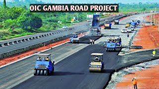 Final stage of Latrikunda bundung oic Gambia road project