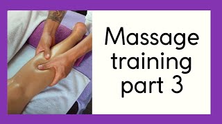 Massage training part 3. Gentle fist survival, deep calf muscle massage