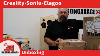 Unboxing Creality-Sunlu-Elegoo Stampante 3D a resina e altro materiale per la prima stampa.