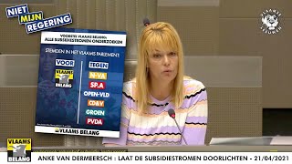 Anke Van Dermeersch : Laat alle subdsidiestromen doorlichten - 21/04/2021