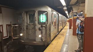 MTA NYC Subway: IRT Lexington Ave Line R62A (6) train City Hall Loop ride