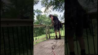 How to fix a backyard deck guard rail (in 183 seconds) - pro deck building tips