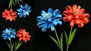 How to make beautiful paper flowers, easy paper flower making, flower from paper, craft flower