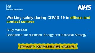 Webinar: working safely in offices and contact centres