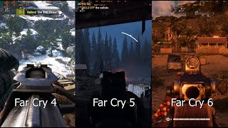 FAR CRY 6 vs FAR CRY 5 vs FAR CRY 4  - Physics, Details, and Graphics Comparison Side by Side