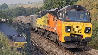 Tones and clag as Class 70 hauls 'land recovery' freight train