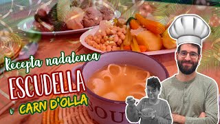 Fácil y rápida 👨🏻‍🍳 𝐄𝐒𝐂𝐔𝐃𝐄𝐋𝐋𝐀 𝐈 𝐂𝐀𝐑𝐍 𝐃'𝐎𝐋𝐋𝐀 🍲🤤 Receta navideña tradicional🎄 SUBTÍTULOS