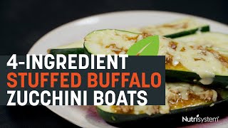 4-Ingredient Stuffed Buffalo Zucchini Boats - Nutrisystem Recipe