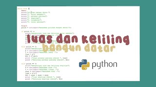 PROGRAM LUAS & KELILING BANGUN DATAR Python 👍