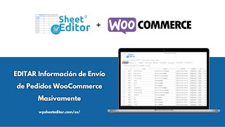 WooCommerce – Editar Información de Envío de Pedidos Masivamente