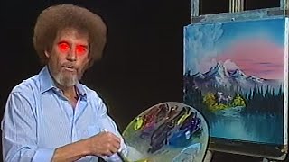 Bob Ross is an art GOD | Aqwa Reacts To Corridor Crew Following Bob Ross Painting Tutorial