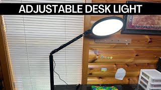 Adjustable Desk Lamp & Ring Light with Clamp | Great for Video Calls & Meetings!