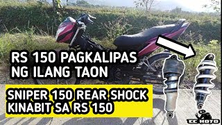 HONDA RS 150 AFTER THREE YEARS | KINABITAN NG REAR SHOCK NG SNIPER 150