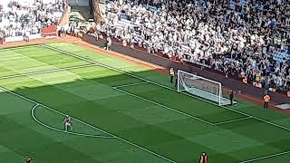 Aston Villa fans singing after beating Nottingham Forest