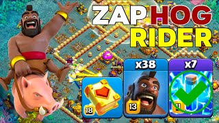 Zap Hog Rider Power: TH16 Crushing Legend League Attacks! Clash of Clans