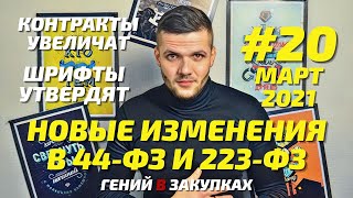 Новые изменения 44-ФЗ и 223-ФЗ в марте 2021 года | #20 Госзакупки