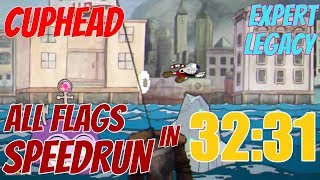 [Former World Record] All Flags Speedrun - 32:31 - Legacy, Expert, Solo - Cuphead