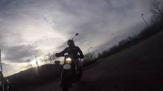 KTM 690 SMC Knee Down In Slow Motion