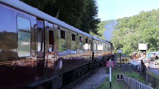 5541 departs Norchard Station on the Forest of Dean Railway