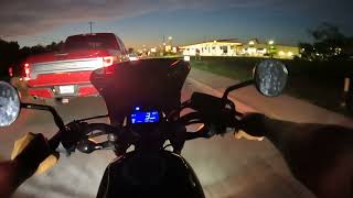 HONDA rebel 500 NIGHT ride NO commentary (shorty GP)