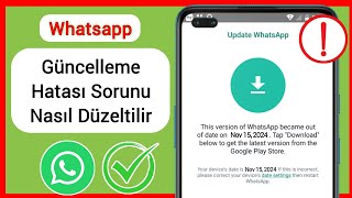 Whatsapp Güncelleme Hatası Sorununu Düzeltin | Whatsapp güncelleme sorununu bugün düzeltin