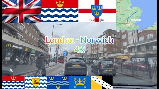 Driving from London back to Norwich before Christmas, enjoy!!! (2022, 4K)