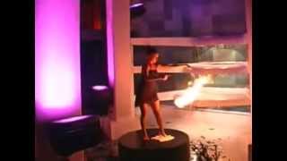 Girl Fire spinner South Beach