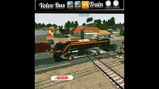 volvo Bus 🆚️Train 🚆#bussimulator #bussimulatorindonesia #bussid #ytshorts #viral#shorts #trending tr