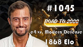 Road to 2000 #1045 - 1868 ELO - Chess.com Blitz 3+0 - e4 vs. Modern Defense