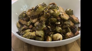 Roasted Brussels Sprouts with Pancetta and Balsamic Vinegar