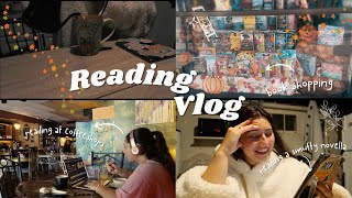 READING VLOG 🎃✨| a 2 star read, a smutty novella, bookshopping and more