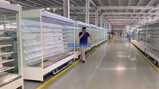 Commercial freezer air curtain upright showcase