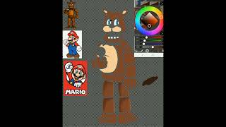 freddy fazbear (mario style SpeedArt)