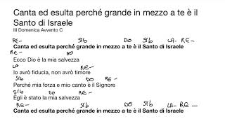 Canta ed esulta perché grande in mezzo a te è il Santo di Israele III Domenica Avvento C